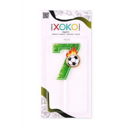 Vela De Cumpleaños Número 7 Fútbol