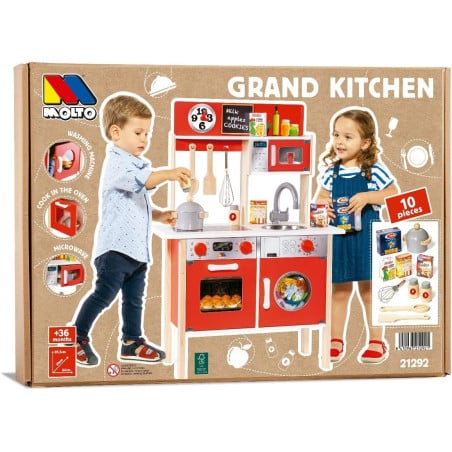 Gran Cocina Roja Molto Madera 60X30X85