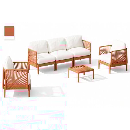 Set Relax Terracota 4 Piezas Poliéster