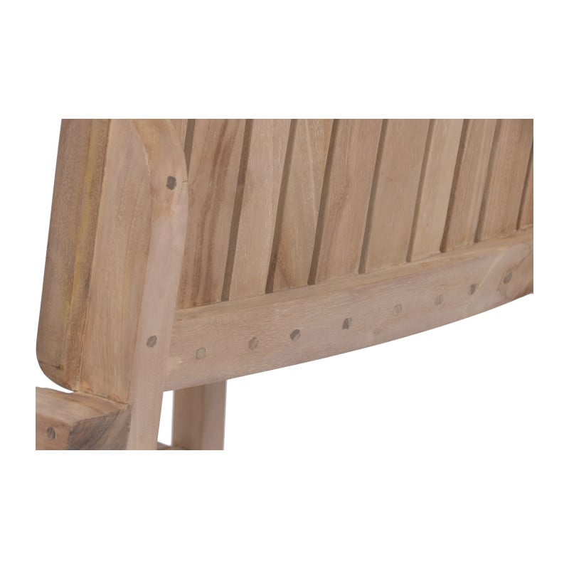 Silla De Teca Redondeada Apilable Natural 55x60x88 cm