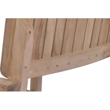 Silla De Teca Redondeada Apilable Natural 55x60x88 cm