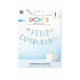 Guirnalda Feliz Cumpleaños Azul 3 M De Partilandia 2