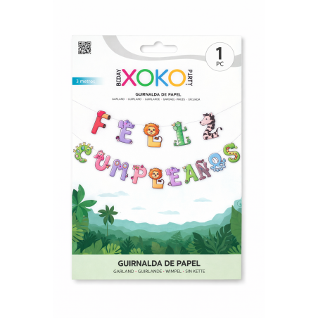 Guirnalda Feliz Cumpleaños Animales 3 M