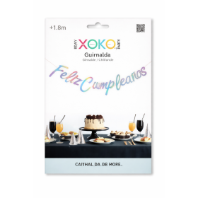 Guirnalda Feliz Cumpleaños Holográfico 1.8 M De Partilandia 2