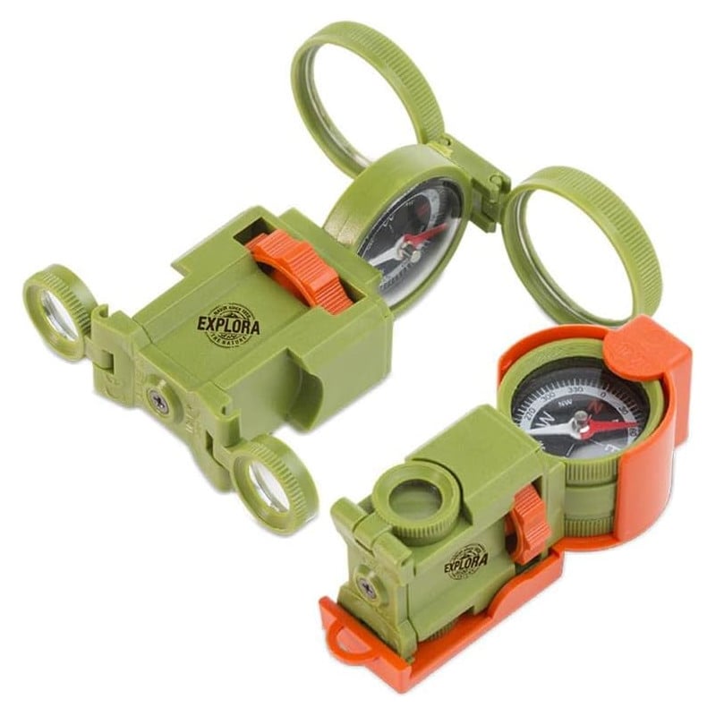 Kit Aventura Brujula Lupa Y Prismáticos