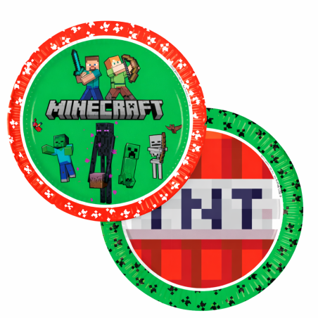 Platos Minecraft 6 Uds De Partilandia