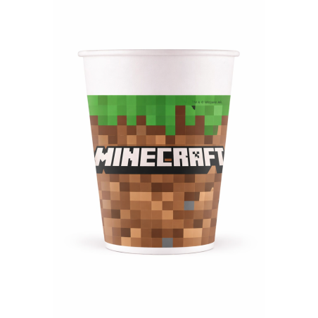 Vasos Minecraft 200 Ml 6 Uds De Partilandia