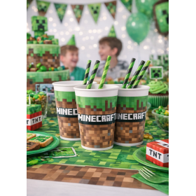 Vasos Minecraft 200 Ml 6 Uds De Partilandia 2