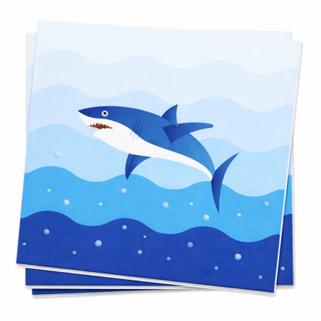 Servilletas Tiburón 12 Uds De Partilandia