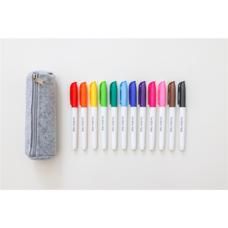 Scribble Estuche Con 12 Rotuladores