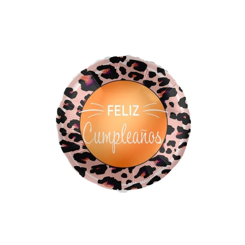 Globo Feliz Cumpleaños Animal Print