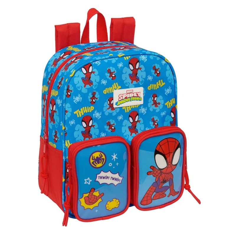 Mochila Escolar Spidey Adaptable A Carro De Safta