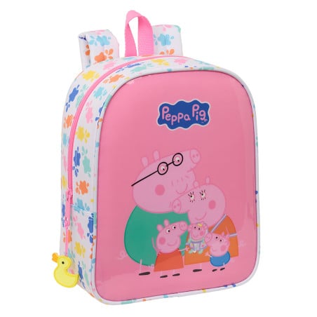 Mochila Escolar Peppa Pig Adaptable A Carro De Safta