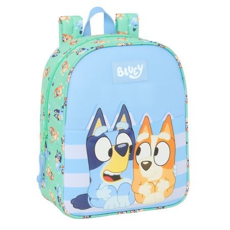 Mochila Infantil Bluey Y Bingo Adaptable A Carro De Safta