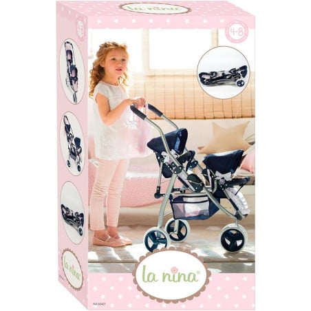Cochecito Gemelar Muñecas La Nina