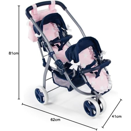 Cochecito Gemelar Muñecas La Nina