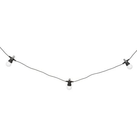 Guirnalda Solar Exterior Blanca Y Negra