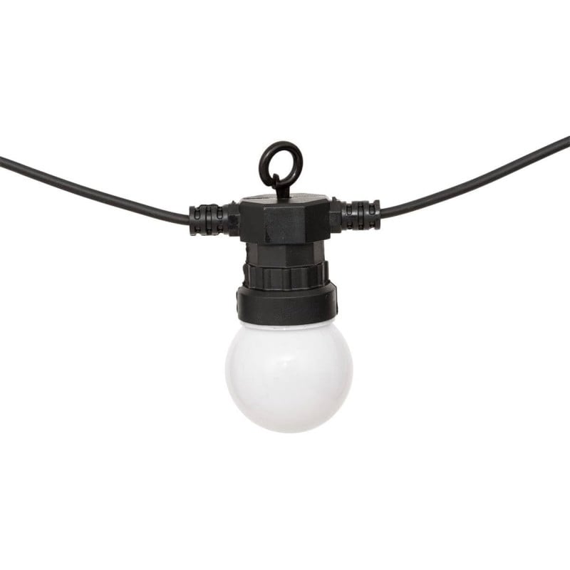 Guirnalda Solar Exterior Blanca Y Negra