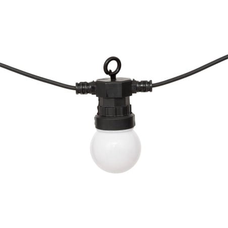 Guirnalda Solar Exterior Blanca Y Negra