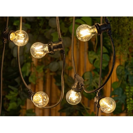 Guirnalda LED Exterior Negra