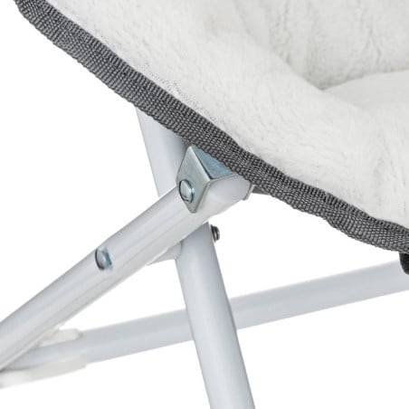 Silla Plegable Poliester Gris Zorro