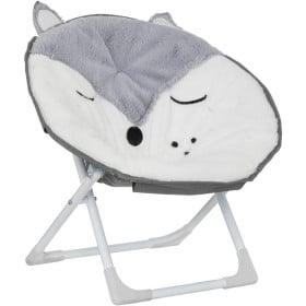 Silla Plegable Poliester Gris Zorro