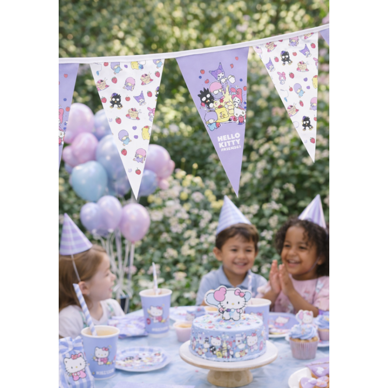 Banderín Hello Kitty & Friends Violeta