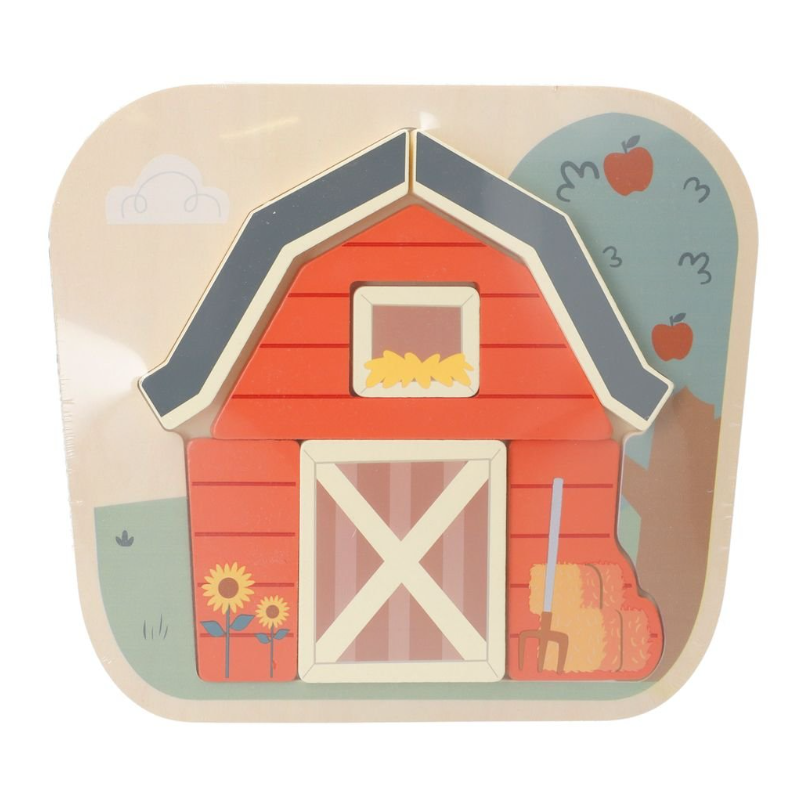 Puzzle Granja Madera Surtido