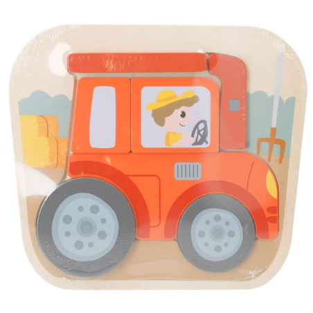 Puzzle Granja Madera Surtido