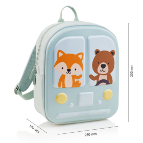 Mochila Preescolar Bus Stop Verde De Apli 2