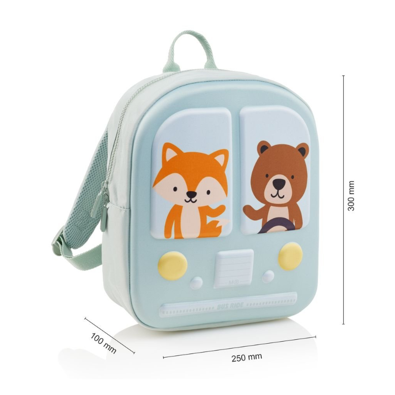 Mochila Preescolar Bus Stop Verde