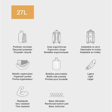 Mochila Escolar Triple Oslo Square Fit