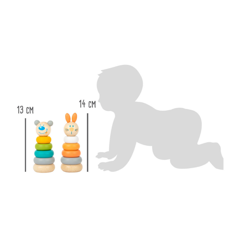 Juego Torre De Apilar Madera