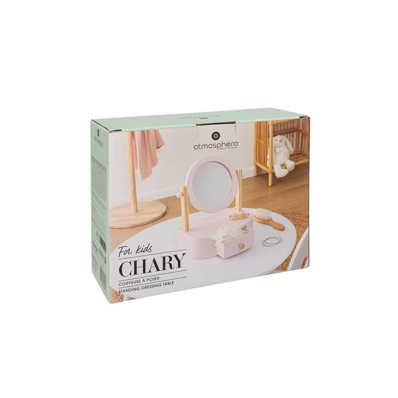 Tocador Infantil Rosa con Cajón