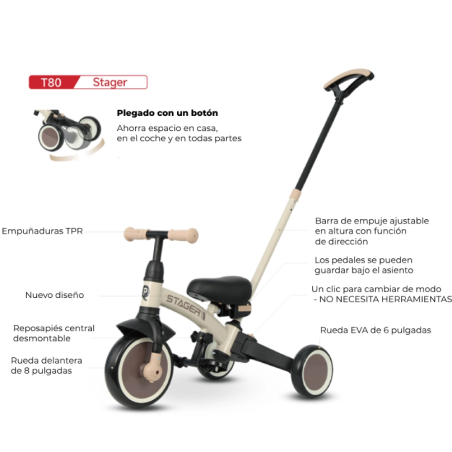 Qplay Triciclo Stager Brown