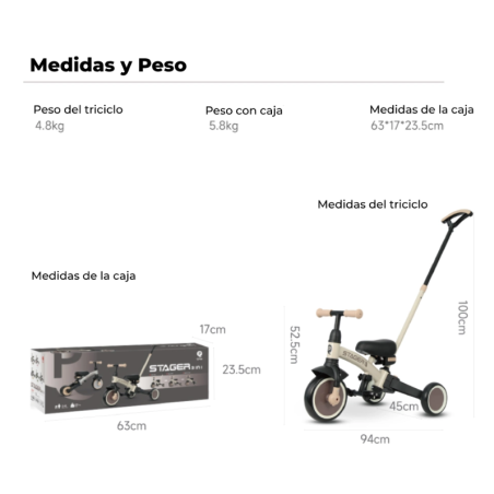 Qplay Triciclo Stager Brown