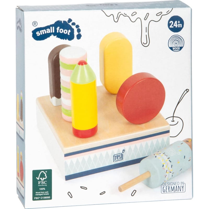 Set De Helados De Madera