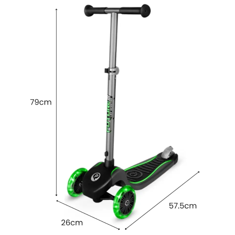 Qplay Patinete Future Eco Led Verde
