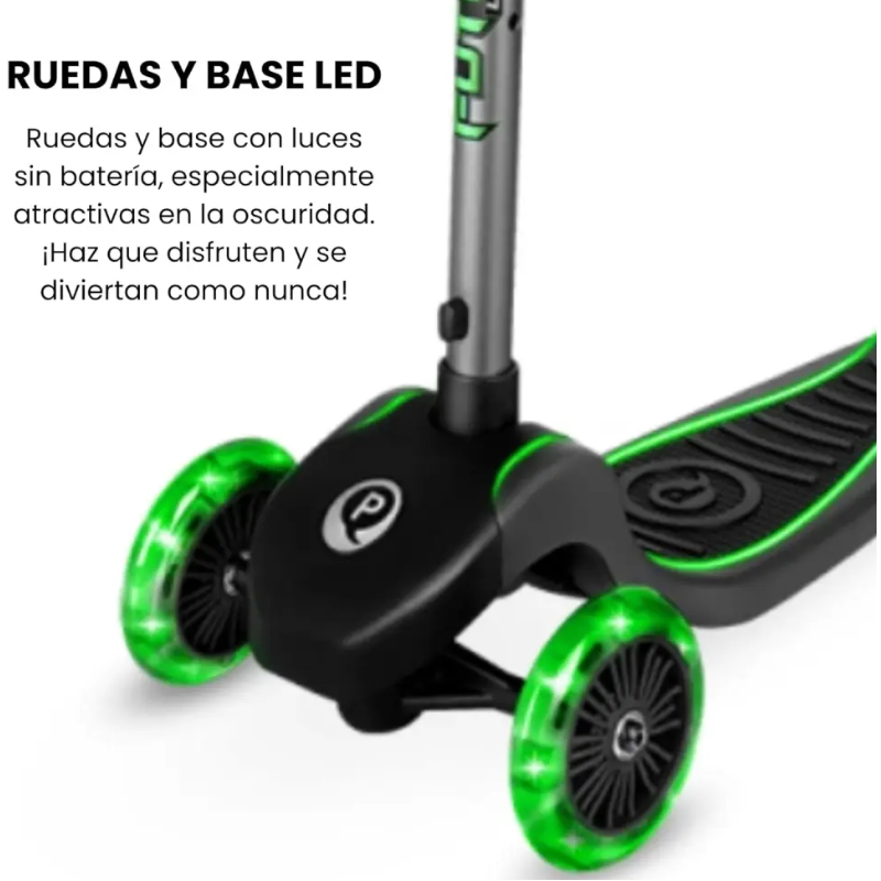 Qplay Patinete Future Eco Led Verde