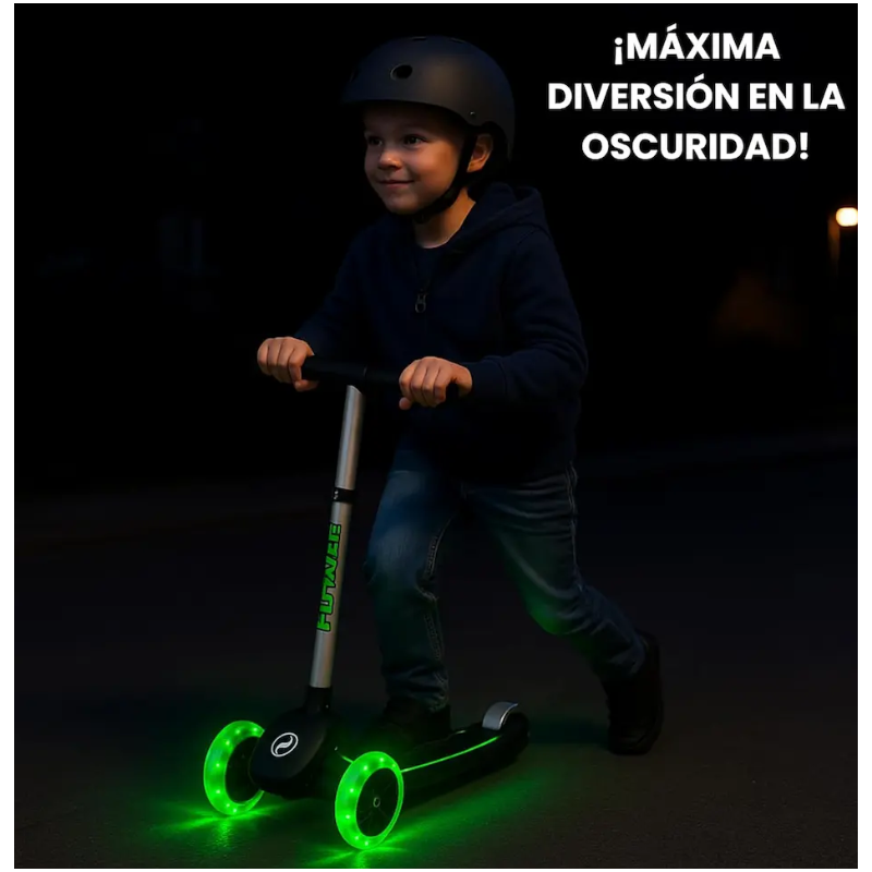 Qplay Patinete Future Eco Led Verde