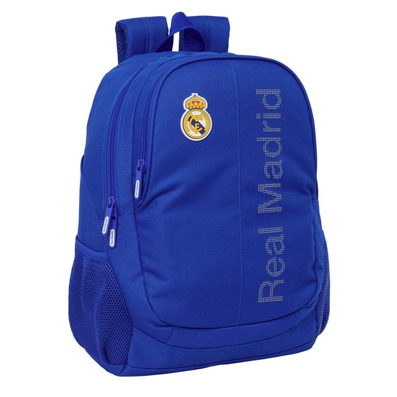 Mochila Escolar Azul Básico Real Madrid De Safta