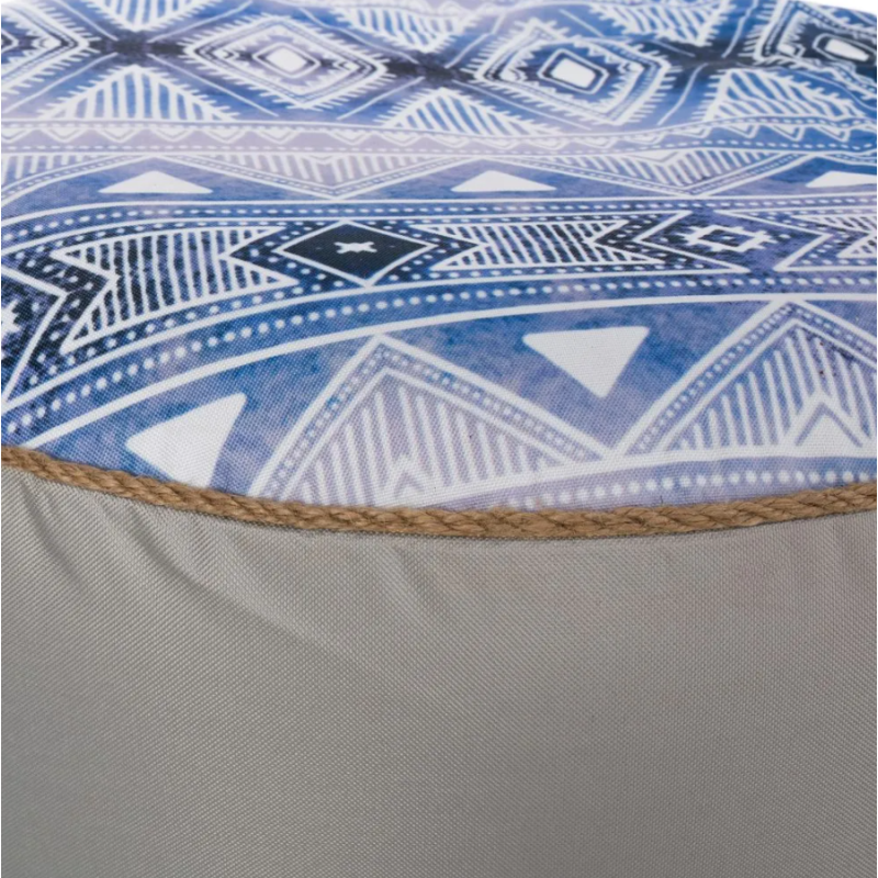 Puf Exteriores Étnico Azul 55x25CM