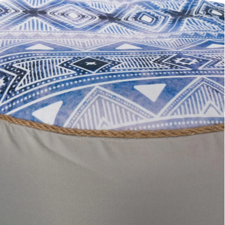 Puf Exteriores Étnico Azul 55x25CM