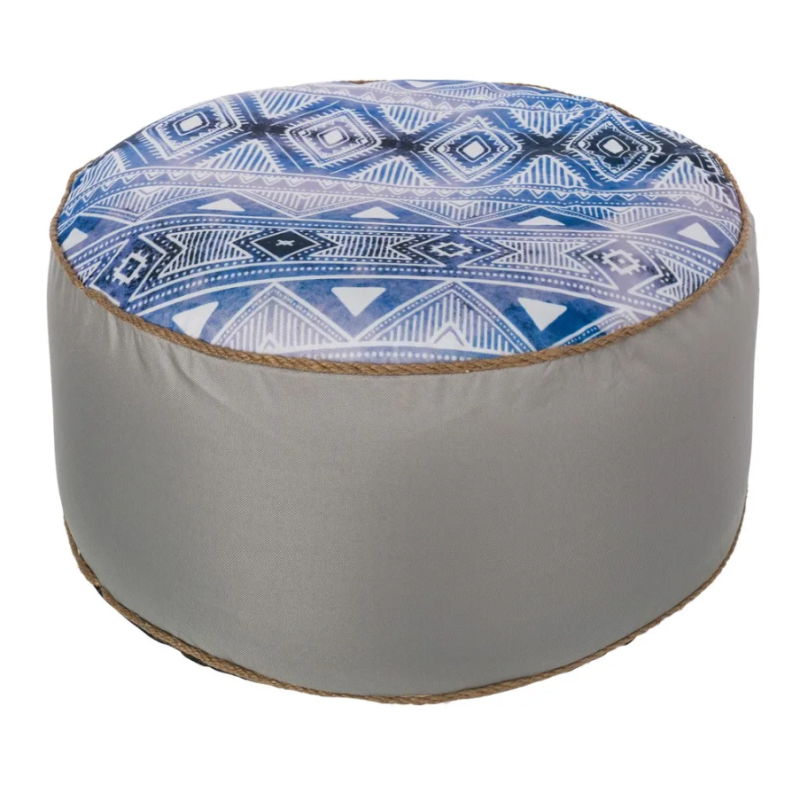 Puf Exteriores Étnico Azul 55x25CM