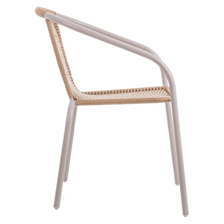 Silla Trivia Rattan Beige 2 Tonos