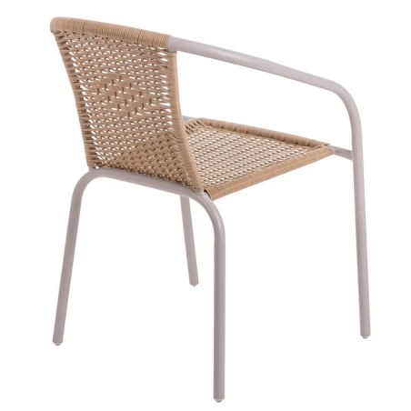 Silla Trivia Rattan Beige 2 Tonos