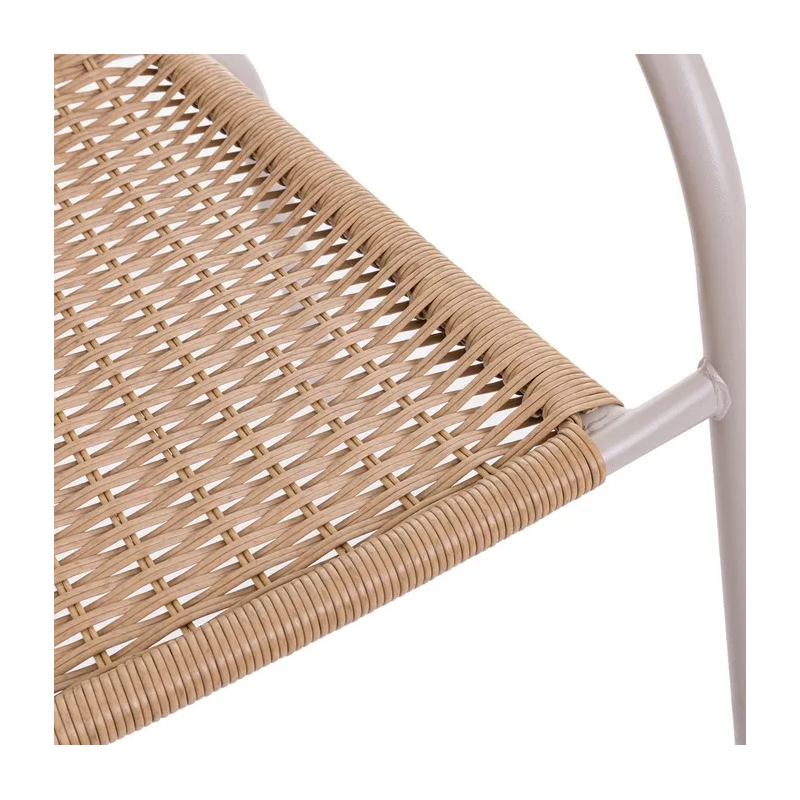 Silla Trivia Rattan Beige 2 Tonos