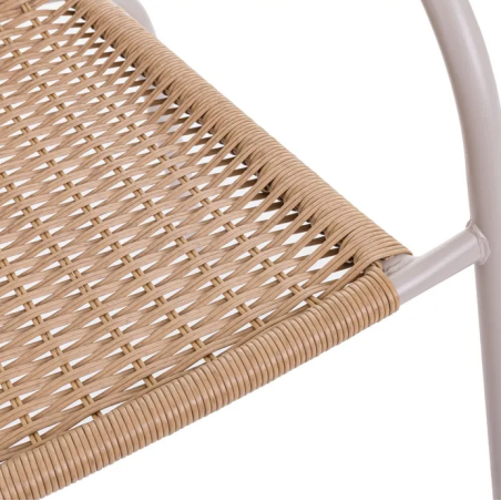 Silla Trivia Rattan Beige 2 Tonos