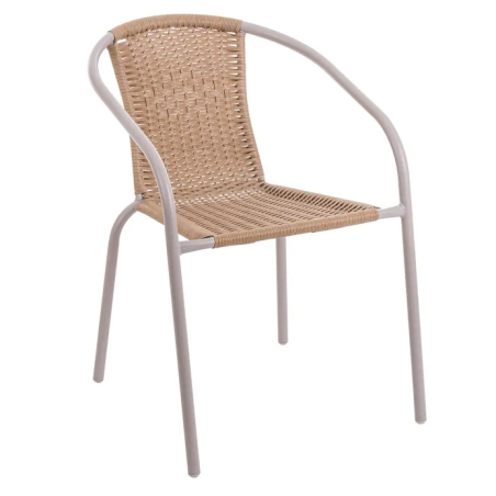 Silla Trivia Rattan Beige 2 Tonos
