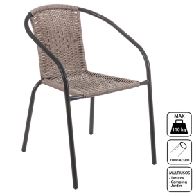 Silla Trivia Rattan Antracita 2 Tonos 2